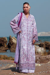 Amethyst | 3Pc Unstitched Suit Lawnkari Summer Together By Afrozeh
